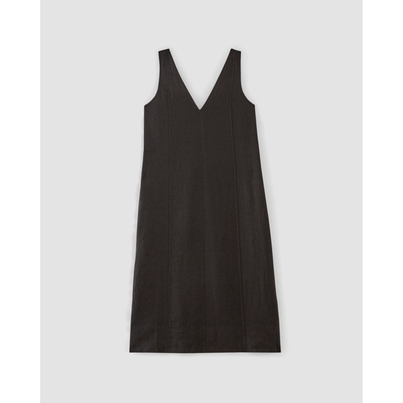 Everlane The Linen V-Neck Midi Dress Sz 4 - Picture 8 of 8